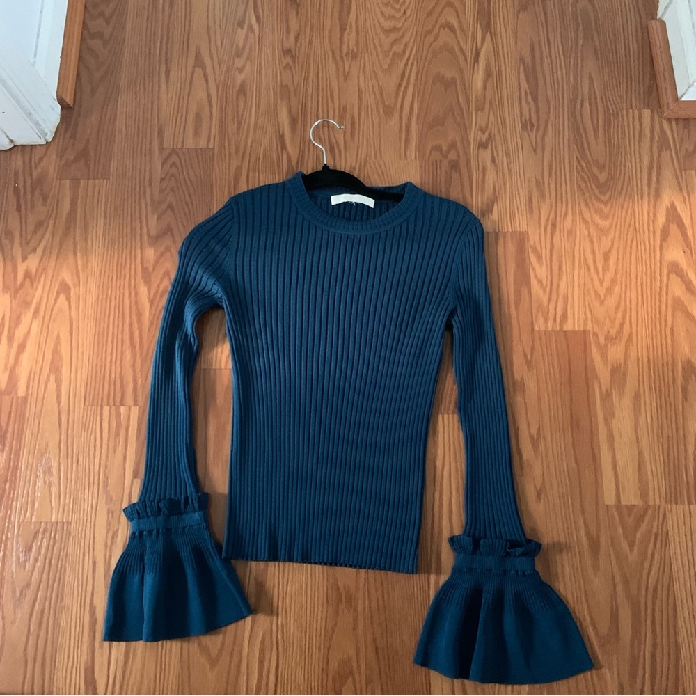 Jonathan Simkhai Bell Sleeve Crew Neck Top - Picture 3 of 3